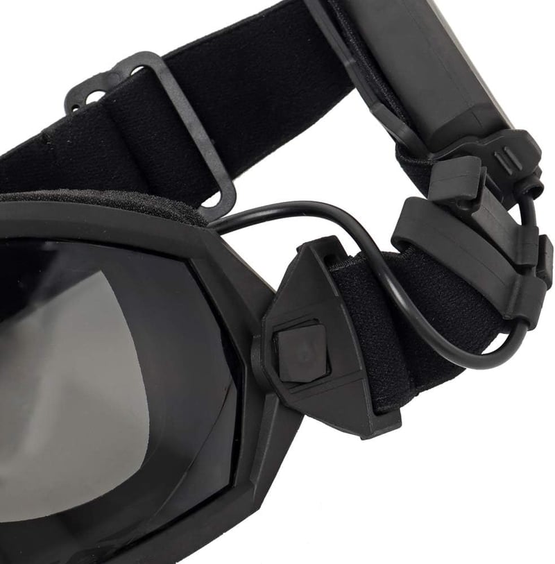 JOYASUS Taktikai Védőszemüveg Airsoft Paintball Síelés - Páramentesítő Fekete Polikarbonát Lencse Állítható Szíj