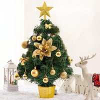 Joyblossom 120 db-os Karácsonyi Gömb Szett - Piros és Arany Műanyag Gömbdíszek Csillag Csúcsdísszel, Újrafelhasználható Karácsonyfadíszek Be 3