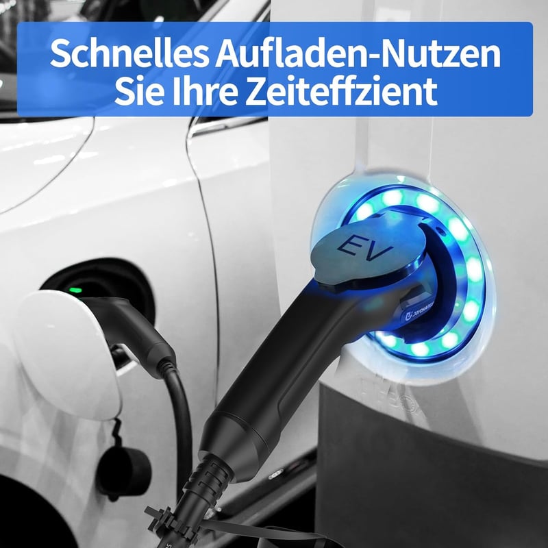 JOYCHARGE Type 2 Elektromos Autó Töltőkábel 11KW 5M 16A - IP55 Vízálló, 3 Fázisú Mode 3 Univerzális Töltő Minden Villanyautóhoz