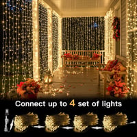 Joycome 600 LED-es függöny lámpa 6x3m, 8 üzemmód, időzítő, vízálló kültéri világítás 7
