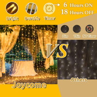 Joycome 600 LED-es függöny lámpa 6x3m, 8 üzemmód, időzítő, vízálló kültéri világítás 2