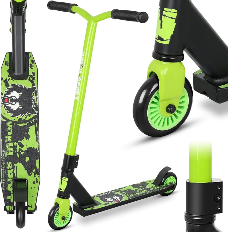 Joycruise Profi Trükk Roller - 360° Kormányzás, 100 mm Kerekek, Alumínium Váz, 6+ Éves Gyerekeknek, Freestyle Kaszkadőr Roller, 100 kg Teher