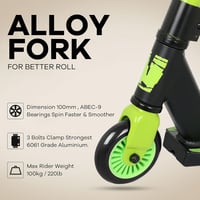 Joycruise Profi Trükk Roller - 360° Kormányzás, 100 mm Kerekek, Alumínium Váz, 6+ Éves Gyerekeknek, Freestyle Kaszkadőr Roller, 100 kg Teher 3