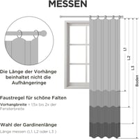 Joydeco 100% Blackout Linen Függöny Szett 2db 245x140cm Hőszigetelő Hangszigetelő 8