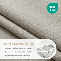Joydeco 100% Blackout Linen Függöny Szett 2db 245x140cm Hőszigetelő Hangszigetelő 9