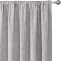 Joydeco 100% Fényzáró Függöny Szett, Szürke-Fehér, 137x117 cm, 2 db, Hőszigetelő, Hangszigetelő, Fodros Szalaggal, Nappali 8
