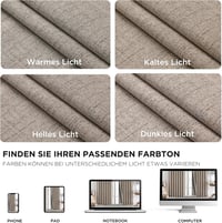 Joydeco 100% Opaque Blackout Függöny Hurokkal, Termikus Hővédelem 9