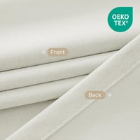 Joydeco bársony függöny szett 2db 245x132cm krém fehér sötétítő hőszigeteléssel 4