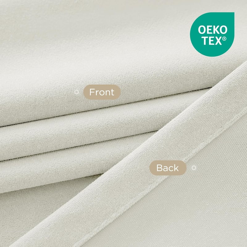 Joydeco bársony függöny szett 2db 245x132cm krém fehér sötétítő hőszigeteléssel