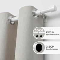 Joydeco DEY2A Állítható Fehér Függönykarnis 81-198 cm Alumínium Végzáróval 2