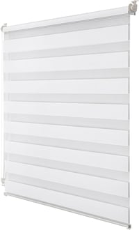Joydeco Dupla Roletta 75x130 cm Klemmfix Fényáteresztő és Sötétítő Fehér 1