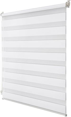 Joydeco Dupla Roletta 75x130 cm Klemmfix Fényáteresztő és Sötétítő Fehér