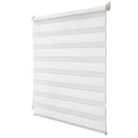 Dvojitá roleta Joydeco Klemmfix, svetlopriepustná a zatemňovacia - biela - 75x130 cm 1