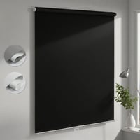 Zatemňovacia roleta Joydeco Klemmfix bez vŕtania, čierna, 120x130 cm, tepelnoizolačná, 100 % ochrana pred zrakom a slnkom, bezdrôtová, na okná do spálne a obývačky 1