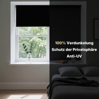 Zatemňovacia roleta Joydeco Klemmfix bez vŕtania, čierna, 120x130 cm, tepelnoizolačná, 100 % ochrana pred zrakom a slnkom, bezdrôtová, na okná do spálne a obývačky 3