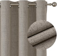 Joydeco Len Hatású Sötétítő Függöny Fülekkel - 2 db Hőszigetelő, Hangszigetelő Függöny Nappali és Hálószoba Dekorációhoz 1
