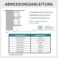 Joydeco Len Hatású Sötétítő Függöny Fülekkel - 2 db Hőszigetelő, Hangszigetelő Függöny Nappali és Hálószoba Dekorációhoz 7