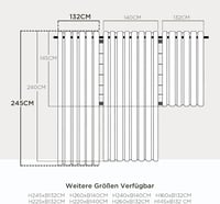 Joydeco Linen Félátlátszó Függöny Szett 2db 260x140cm Krém Fehér 8