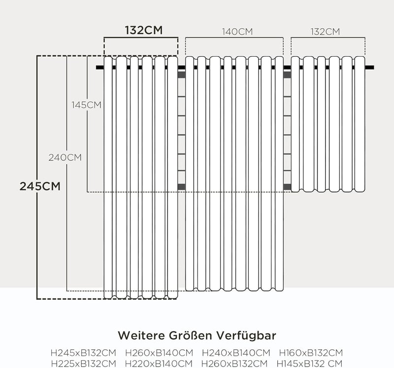 Joydeco Linen Félátlátszó Függöny Szett 2db 260x140cm Krém Fehér