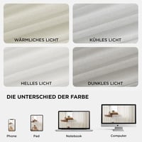 Joydeco Linen Félátlátszó Függöny Szett 2db 260x140cm Krém Fehér 7