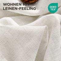 Joydeco Linen Félátlátszó Függöny Szett 2db 260x140cm Krém Fehér 6
