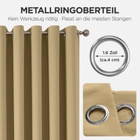 Joydeco Sötétítő Ajtófüggöny Bézs 132x210cm Hőszigetelő Hangszigetelő 5
