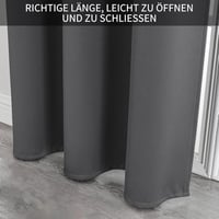Joydeco Sötétítő Ajtófüggöny Fülekkel - Sötétszürke Hőszigetelő Függöny Hangszigetelő Funkcióval Hálószobába, Nappaliba, Mosható Poliészter 6