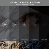 Joydeco Sötétítő Ajtófüggöny Fülekkel - Sötétszürke Hőszigetelő Függöny Hangszigetelő Funkcióval Hálószobába, Nappaliba, Mosható Poliészter 7