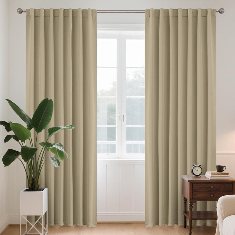 Joydeco Thermal Blackout Függöny 2db 225x140cm Bézs Sötétítő Függöny