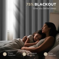 Joydeco fehér hőszigetelő sötétítő függöny 140x200 cm hab- és zajszigetelő UV szűrő rejtett füllel rúdzsebbel 2 db 3