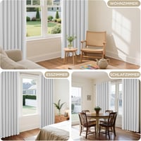 Joydeco Sötétítő Függöny 2db 245x140cm Szürke-Fehér Zajcsökkentő 5
