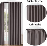 Joydeco sötétítő függöny szett 2 darab 260x140 cm szürke zajcsökkentő 3