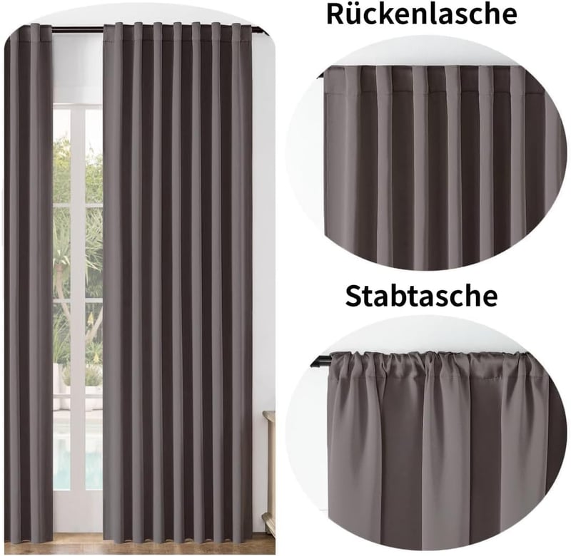 Joydeco sötétítő függöny szett 2 darab 260x140 cm szürke zajcsökkentő