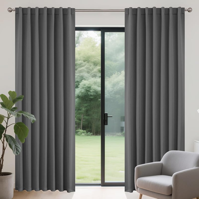Joydeco sötétítő függöny szett 2 darab 260x140 cm szürke zajcsökkentő