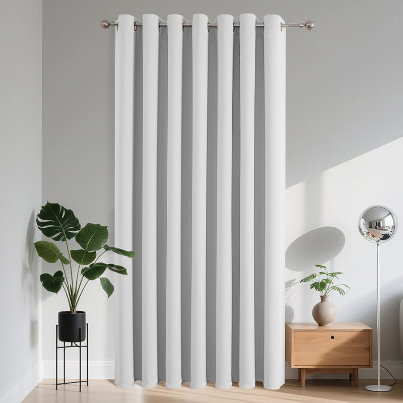 Joydeco Sötétítő Függöny Szövetből 210x132cm Fehér Hőszigeteléssel