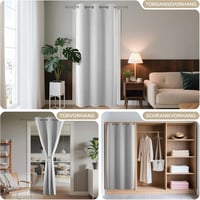 Joydeco Sötétítő Függöny Szövetből 210x132cm Fehér Hőszigeteléssel 8