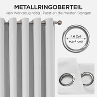 Joydeco Sötétítő Függöny Szövetből 210x132cm Fehér Hőszigeteléssel 5