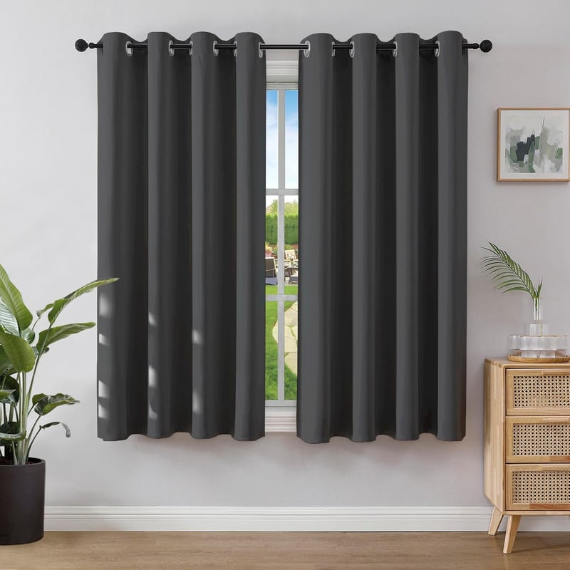 Joydeco sötétítő függöny szürke 137x117 cm hőszigeteléssel 2 darab