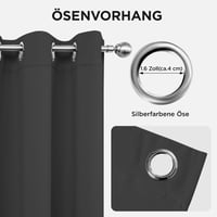 Joydeco sötétítő függöny szürke 137x117 cm hőszigeteléssel 2 darab 6