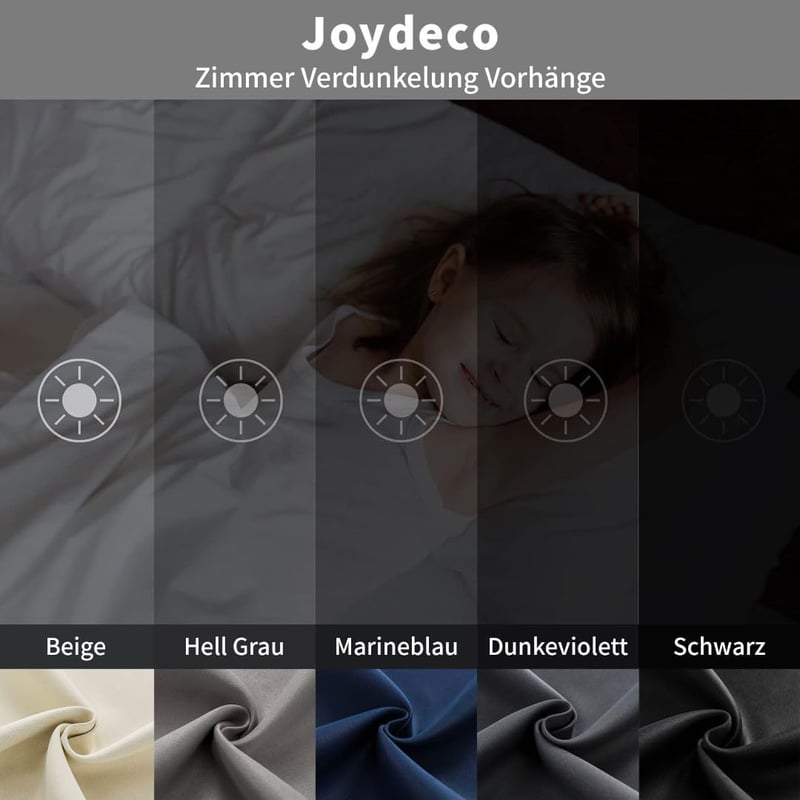 Joydeco sötétítő függöny szett 2 darab 260x140 cm szürke zajcsökkentő