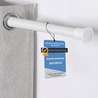 Joydeco Teleskopická sprchová tyč bez vŕtania 260-310 cm, priemer 32 mm, biela, protišmyková, do kúpeľne, na okná a do šatníka 1