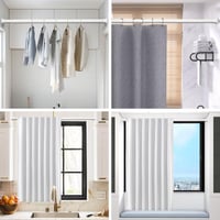 Joydeco Teleskopická sprchová tyč bez vŕtania 260-310 cm, priemer 32 mm, biela, protišmyková, do kúpeľne, na okná a do šatníka 6