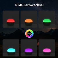Lampă de camping LED JOYEKY cu schimbare de culoare RGB, baterie 8400 mAh, încărcare USB-C, 5 moduri de iluminare, luminozitate reglabilă continuu, rezistentă la apă, magnet puternic, pentru drumeții și întreruperi de curent 4