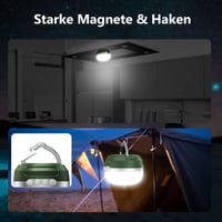 Lampă de camping LED JOYEKY cu schimbare de culoare RGB, baterie 8400 mAh, încărcare USB-C, 5 moduri de iluminare, luminozitate reglabilă continuu, rezistentă la apă, magnet puternic, pentru drumeții și întreruperi de curent 6