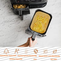 Hârtie de copt Joyes pentru friteuză cu aer cald Ninja, 200 bucăți, 22 cm, accesoriu Dual Zone XXL Air Fryer, pentru friteuze Ninja AF400EU 7,5-9,5L, Princess și altele 4