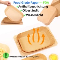 Hârtie de copt Joyes pentru friteuză cu aer cald Ninja, 200 bucăți, 22 cm, accesoriu Dual Zone XXL Air Fryer, pentru friteuze Ninja AF400EU 7,5-9,5L, Princess și altele 3
