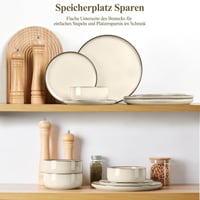 Joyfair kőedény étkészlet 4 személyes, 12 részes - Reef Khaki reaktív máz 7