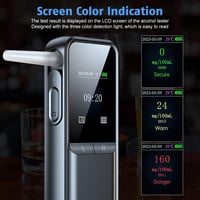 JoyFan Alkoholteszter Digitális LCD Kijelzővel, USB Töltéssel, Professzionális Alkoholmérő 3