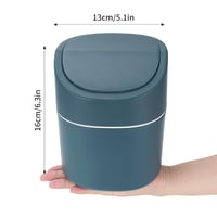 JOYFIER Mini Asztali Szemetes 2L Kék Fedeles Hulladékgyűjtő 180 Zsákkal 2