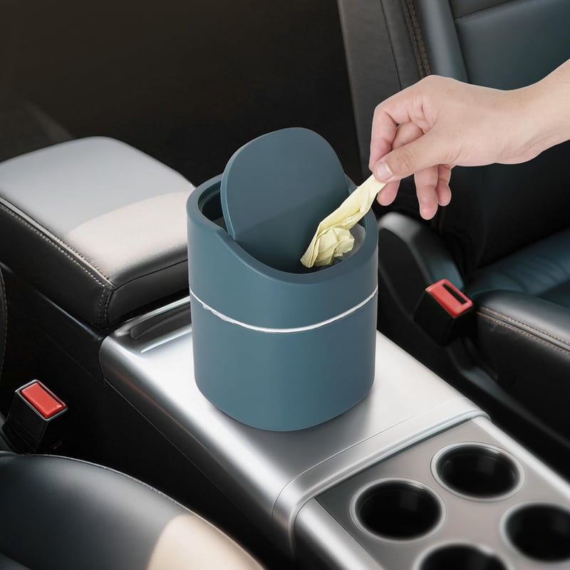 JOYFIER Mini Asztali Szemetes 2L Kék Fedeles Hulladékgyűjtő 180 Zsákkal